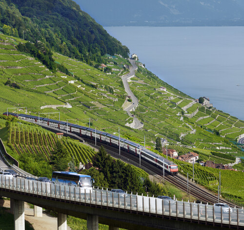 Bahnlinie im Grünen